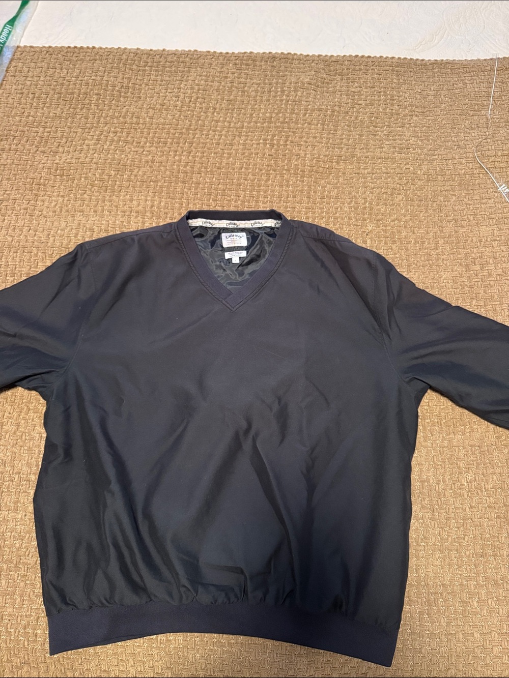 Vintage Callaway Men's V-Neck Sweater Pullover - Black